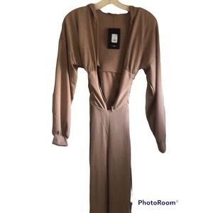 FASHION NOVA Womens Jumpsuit Caramel color size Medium #DT3176